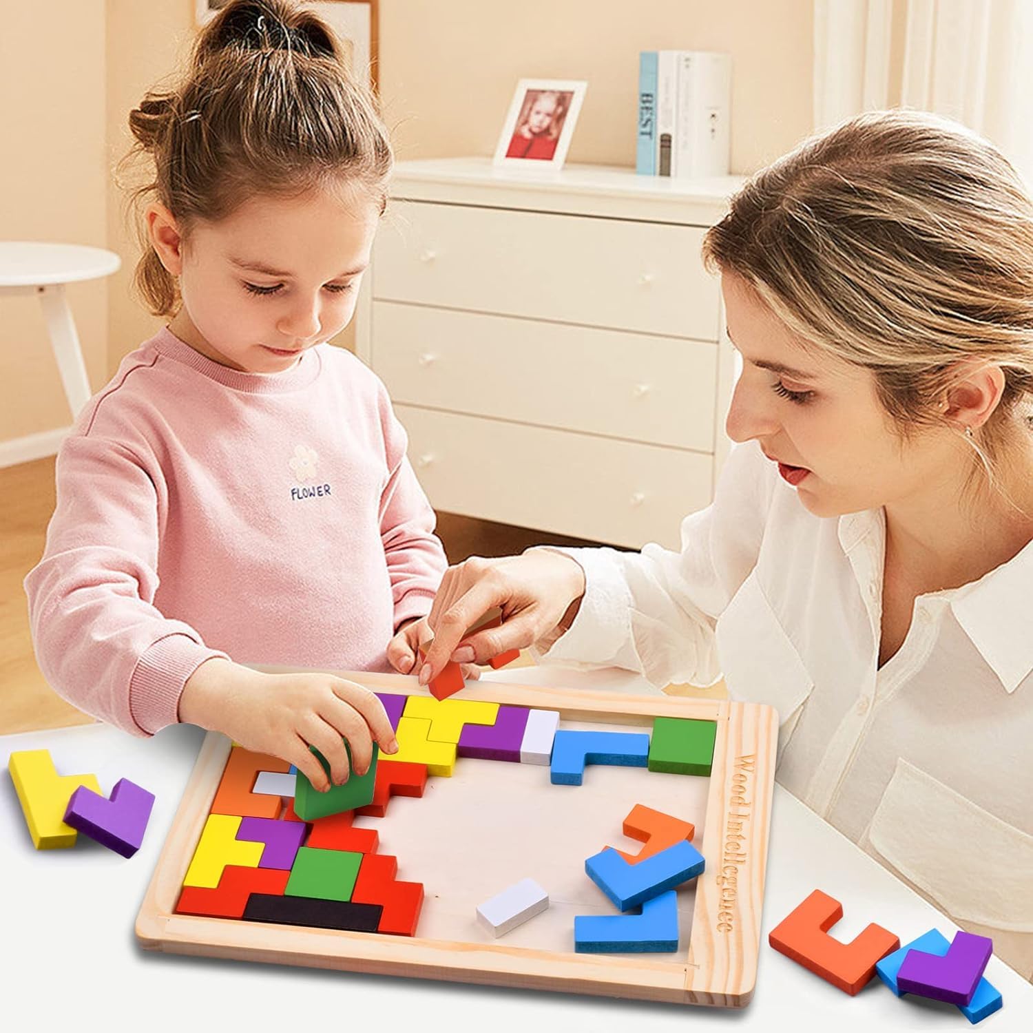 Shipra Play House Wooden Russian Blocks Puzzles